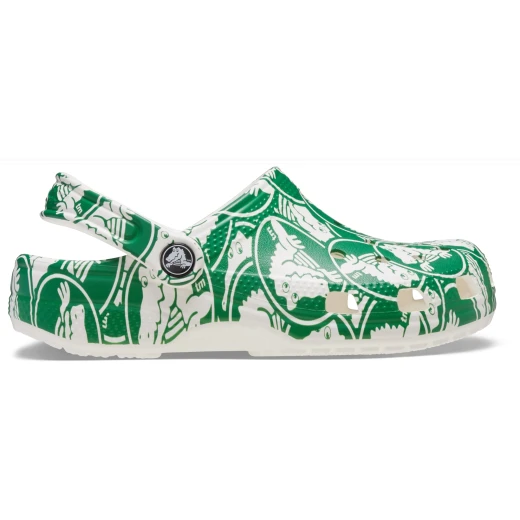 Crocs Toddlers Classic Duke Print Clog Green 24 25 Featuring Iconic Crocodile Design Comfortable Slipon Shoes for Kids Perfect for Everyday Wear and Playtime - Crocs - Image 2