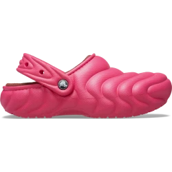 Crocs Women's Classic Lined Overpuff Clog Pink: Cozy Fleece Lined Clogs with Puffy Texture Sizes 37 38