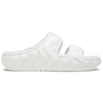 Crocs Classic Cozzzy Overpuff Sandal Women's White Fleece Lined 36 37 - Crocs