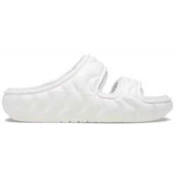 Crocs Classic Cozzzy Overpuff Sandal Women's White Fleece Lined 36 37