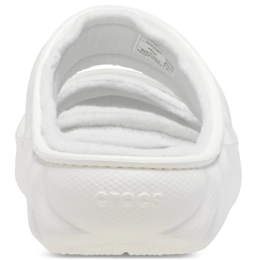 Crocs Women's Classic Cozzzy Overpuff Sandal in White: Experience Ultimate Comfort with Fleece Liner and Puffy Texture. Sizes 38 39 for Everyday Wear. Lightweight Design. - Crocs - Image 6