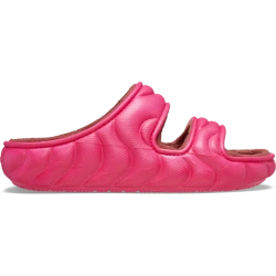 Crocs Women's Classic Cozzzy Overpuff Sandal Pink 36 37 Fleece Lined