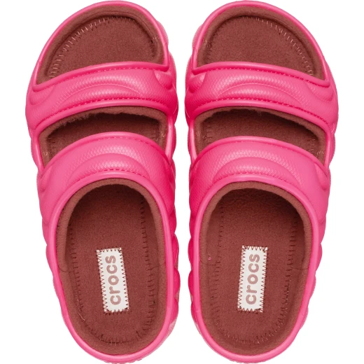 Crocs Women's Classic Cozzzy Overpuff Sandal Pink with Soft Fleece Liner and Heightened Outsoles Sizes 41 42 for Ultimate Comfort and Style - Crocs - Image 6