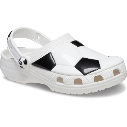 Crocs Kids Soccer Ball Clog White Comfortable Lightweight Flexible Water Resistant Ventilation Holes 29 30 Toddler Shoes with Rotating Heel Strap for Secure Fit - Crocs - Image 8