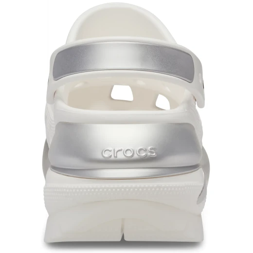 Crocs Women's Mega Crush Metallic Clog White 37 38 Featuring Eye Catching Metallic Midsole and Customizable with Jibbitz Charms Perfect for Women's Fashion - Crocs - Image 3