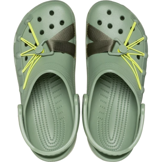 Crocs Unisex Classic Bungee Cord Clog Green 46 47 with Unique Webbing Design for Adventurous Style and Comfortable Croslite Foam Construction 2024 New - Crocs - Image 3