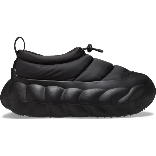 Overpuff Shorty Unisex Boots with Quilted Puff Upper for Warmth, Bungee Toggle Adjustment, and Bold Outsole Design in Black, Size 37-38. Functional, Fashionable Footwear - Crocs - Image 6