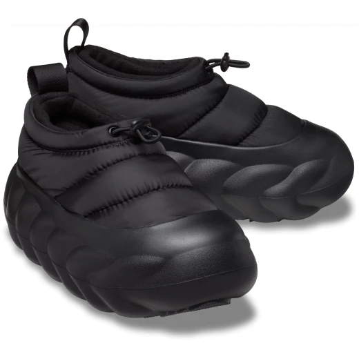 Overpuff Shorty Unisex Boots with Quilted Puff Upper for Warmth, Bungee Toggle Adjustment, and Bold Outsole Design in Black, Size 37-38. Functional, Fashionable Footwear - Crocs - Image 7