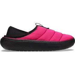 Classic Puff Moc Women's Pink Nylon Winter Slippers Size 36 37 with Microfleece Lining and Collapsible Heel for Everyday Cozy Comfort and Effortless Style in Cold Weather
