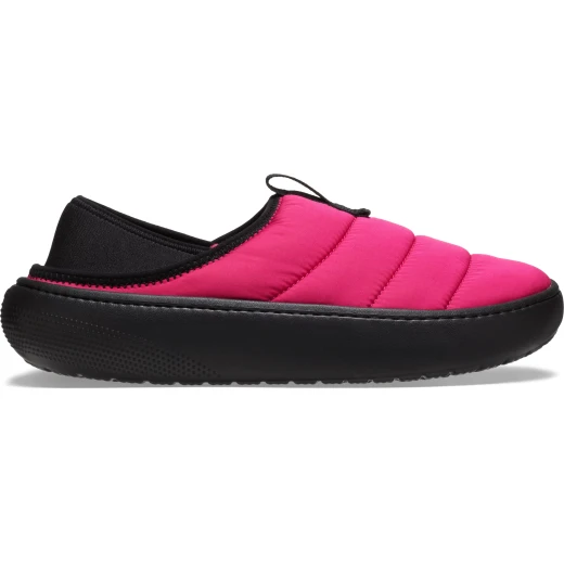 Classic Puff Moc Women's Pink Nylon Winter Slippers for Women, Sizes 38 39, Featuring a Cozy Microfleece Lining and Collapsible Heel for Versatile Wear and Effortless Warmth - Crocs - Image 6