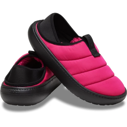 Classic Puff Moc Women's Pink Nylon Winter Slippers Size 36 37 with Microfleece Lining and Collapsible Heel for Everyday Cozy Comfort and Effortless Style in Cold Weather - Crocs - Image 7