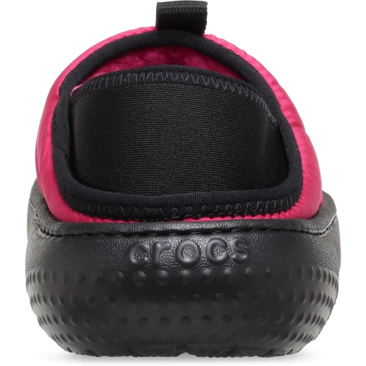 Classic Puff Moc Women's Pink Nylon Winter Slippers Size 36 37 with Microfleece Lining and Collapsible Heel for Everyday Cozy Comfort and Effortless Style in Cold Weather - Crocs - Image 8