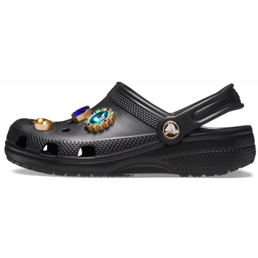 Crocs Kids Classic Jewel Clog Classic Black with Sparkling Embellishments Lightweight Comfortable Shoes for Children Sizes 28 29 Perfect for Everyday Wear and Play - Crocs - Image 7
