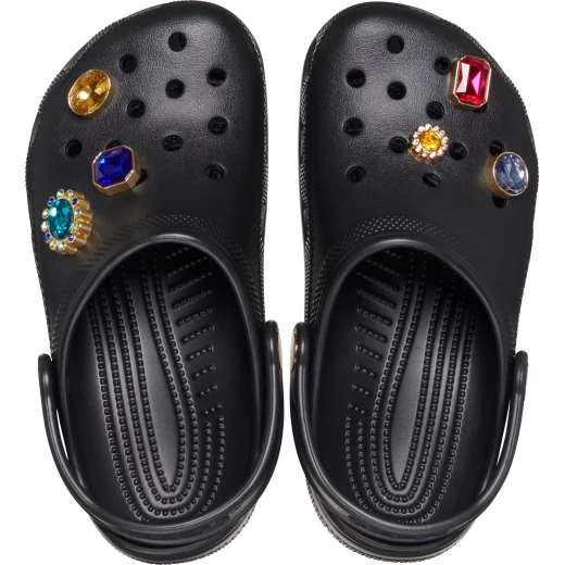 Crocs Kids Classic Jewel Clog Classic Black with Sparkling Embellishments Lightweight Comfortable Shoes for Children Sizes 28 29 Perfect for Everyday Wear and Play - Crocs - Image 8