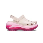 Crocs Women's Mega Crush Matte Clog Pink Platform Sandals Featuring Enhanced Rubber Tread, 2.5 Inch Heel, Customizable with Jibbitz Charms, Sizes 39 40, Lightweight Comfort - Crocs