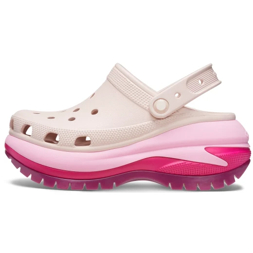 Crocs Women's Mega Crush Matte Clog Pink Platform Sandals Featuring Enhanced Rubber Tread, 2.5 Inch Heel, Customizable with Jibbitz Charms, Sizes 39 40, Lightweight Comfort - Crocs - Image 7