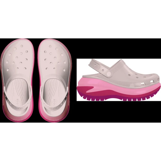 Crocs Women's Mega Crush Matte Clog Pink Platform Sandals Featuring Enhanced Rubber Tread, 2.5 Inch Heel, Customizable with Jibbitz Charms, Sizes 39 40, Lightweight Comfort - Crocs - Image 8