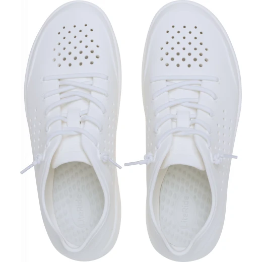 InMotion Pacer Women's Sneakers White 38 39 Lace Up LiteRide Foam Footbed Free Feel Technology Bungee Laces Enhanced Comfort Sporty Design Casual Style - Crocs - Image 4