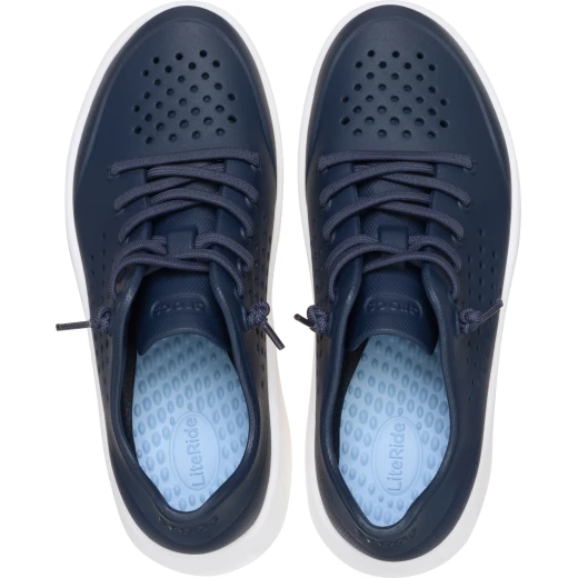 InMotion Women's Pacer Sneaker with LiteRide Foam & Free Feel Technology, Navy, Sizes 34-35, Bungee Laces for Easy On/Off, Exceptional Comfort & Support - Crocs - Image 4