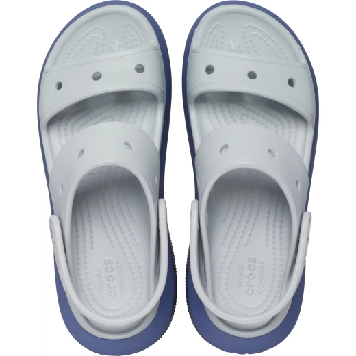 Crocs Classic Mega Crush Matte Sandal Blue 2.5 Inch Platform Women's - Crocs - Image 4
