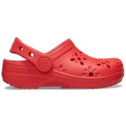 Toddlers Classic Floral Cut Out Clog Red 19 20 Lightweight Comfort Shoes