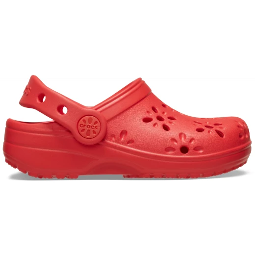 TODDLERS Classic Floral Cut Out Clog Red 22 23 Lightweight Comfort Shoes - Crocs - Image 2