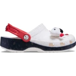 Crocs Kids Peanuts Classic Clog White Snoopy Design with Exclusive Jibbitz Charms Size 27 28 Featuring Joe Cool Sole and All Over Print for Comfortable Everyday Wear - Crocs