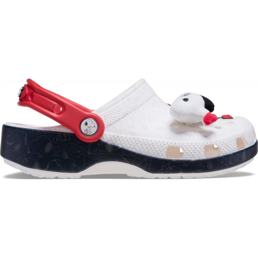 Crocs Kids Peanuts Classic Clog White Snoopy Design with Jibbitz Charms Size 37 38 Featuring Joe Cool Sole for Comfort and Style - Crocs - Image 2