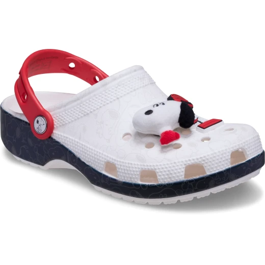 Crocs Kids Peanuts Classic Clog White Snoopy Design with Exclusive Jibbitz Charms Sizes 32 33 Comfortable Slip On Shoes for Children Featuring Joe Cool Details - Crocs - Image 3