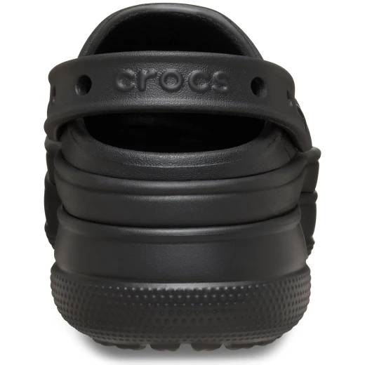 Crocs Women's Classic Stacked Clog Black Comfortable Slip On Shoes with Stacked Outsole Sizes 38 39 for Everyday Wear and Jibbitz Compatibility - Crocs - Image 5