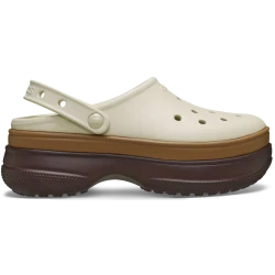 Crocs Classic Stacked Clog Women's Beige Comfortable Slip On Shoes 38 39