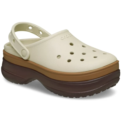 Crocs Women's Classic Stacked Clog Beige Comfortable Shoes with Bold Outsole and Jibbitz Holes Sizes 41 42 for a Modern Minimalist Look - Crocs - Image 3