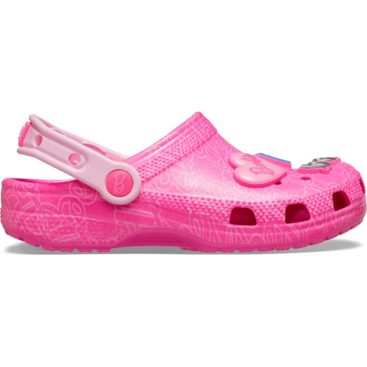 Mattel Barbie Classic Clog for Kids in Power Pink with Barbie Monogram Print, Includes Exclusive Jibbitz Charms, Sizes 28 29, Comfortable and Chic Statement Shoe Mattel Barbie Classic Clog for Kids in Power Pink with Barbie Monogram Print, Includes Exclusive Jibbitz Charms, Sizes 28 29, Comfortable and Chic Statement Shoe