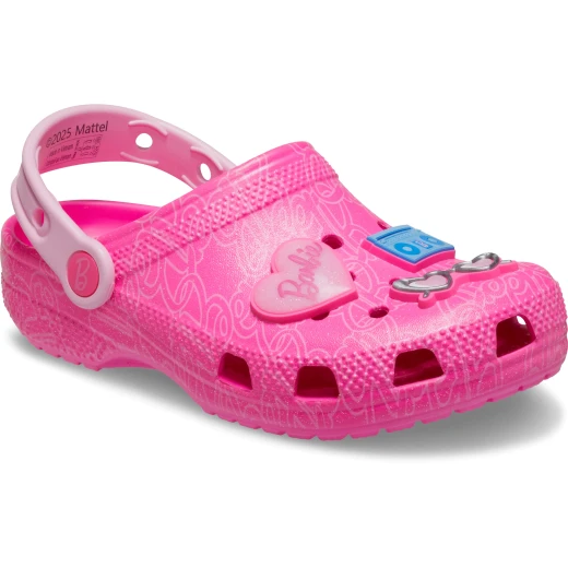 Mattel Barbie Classic Clog Pink for Kids, All Over Monogram Print, Size 38-39 - Crocs - Image 3