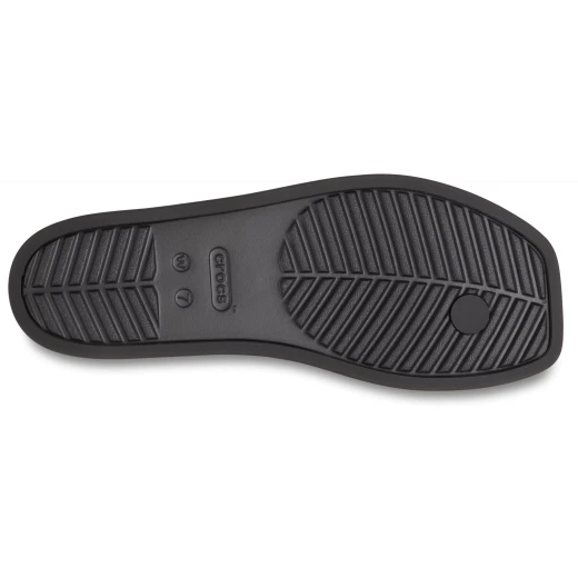 Miami Womens Flip Sandals Black 39 40 Square Toe Summer Beachwear - Crocs - Image 4