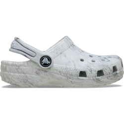 Crocs Toddlers Watercolor Marbled Classic Clog Grey 22 23 Features Unique Artistic Marbling Design Comfortable Croslite Foam Construction Stylish and Supportive Footwear