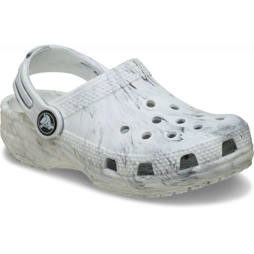 Crocs Toddlers Watercolor Marbled Classic Clog Grey 22 23 Features Unique Artistic Marbling Design Comfortable Croslite Foam Construction Stylish and Supportive Footwear - Crocs - Image 3