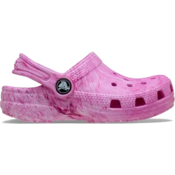 Toddlers' Watercolor Marbled Clogs Pink 23-24 Lightweight Comfortable Croslite Foam Construction Artistic Design Easy Clean Iconic Style Supportive Shoes For Little Feet