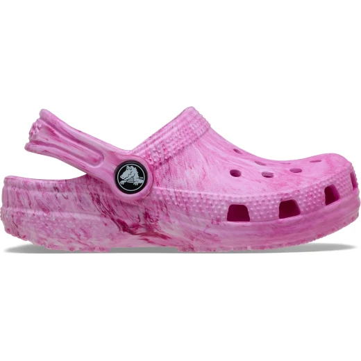 Toddlers Watercolor Marbled Clogs Pink 19 20 Comfortable Lightweight Easy to Clean Design Artistic Marbled Effect Croslite Foam Construction Supports Kids' Feet - Crocs - Image 2