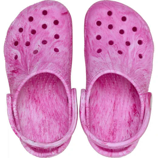 Toddlers Watercolor Marbled Clog Pink 22 23 Comfortable Lightweight - Crocs - Image 4