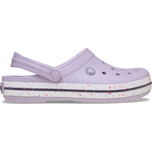 شبشب كروكس للجنسين كروكباند منقط بنفسجي مقاس 48 49 بتصميم مريح طوال اليوم مع مادة Croslite وحزام كعب دوار وسهل التنظيف - كروكس - Image 7