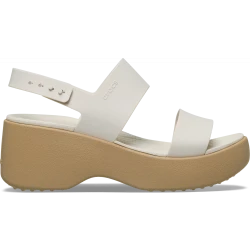 Crocs Women's Brooklyn Sky Sandal: Off White Color, Sizes 38-39. Lightweight & Comfortable with LiteRide Foam Technology for All Day Wear. Versatile Design for Work & Play.