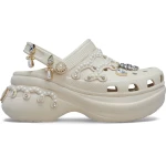 Bae Women's Pinnacle Embellished Clog Ultra Contoured Outsole Beige Color Size 41 42 Featuring Customizable Backstrap and Jibbitz™ Charms - Bae