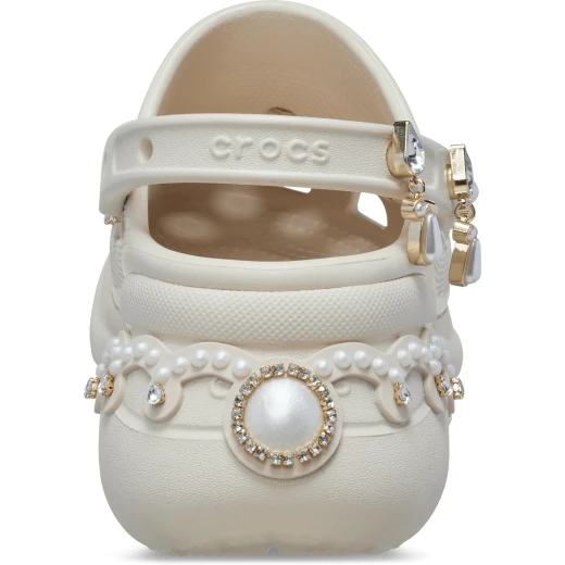 Crocs Women's Bae Pinnacle Embellished Clog Beige with Customizable Backstrap, Featuring Jibbitz Charms Compatibility, Sizes 37 38. Ultra Contoured Outsole for Height and Attitude. - Bae - Image 5