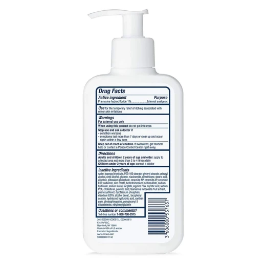 CeraVe Itch Relief Moisturizing Lotion 8 Ounce for Fast Itch Relief, Featuring Pramoxine Hydrochloride, Soothes Skin Irritations, Sunburn, and Bug Bites, Dermatologist Recommended 237 ml - CeraVe - Image 2
