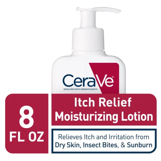 CeraVe Itch Relief Moisturizing Lotion 8 Ounce for Fast Itch Relief, Featuring Pramoxine Hydrochloride, Soothes Skin Irritations, Sunburn, and Bug Bites, Dermatologist Recommended 237 ml - CeraVe - Image 4
