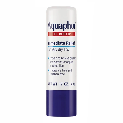 Aquaphor Lip Repair Stick, Fragrance Free, Moisturizes, Soothes, Protects Dry Lips 4.8 g