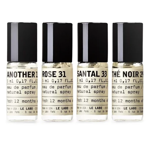 مجموعة اكتشاف عطور لو لابو المميزة للرجال والنساء، تحتوي على 4 عطور فاخرة بحجم 5 مل لكل عبوة، مثالية للتجربة والسفر واكتشاف رائحة مفضلة جديدة، تصميم أنيق يعكس الفخامة والجودة لعشاق العطور