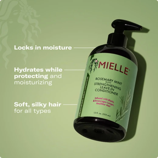 Mielle Organics Rosemary Mint Leave In Conditioner for Curly Hair 12 Oz - Mielle Organics - Image 2