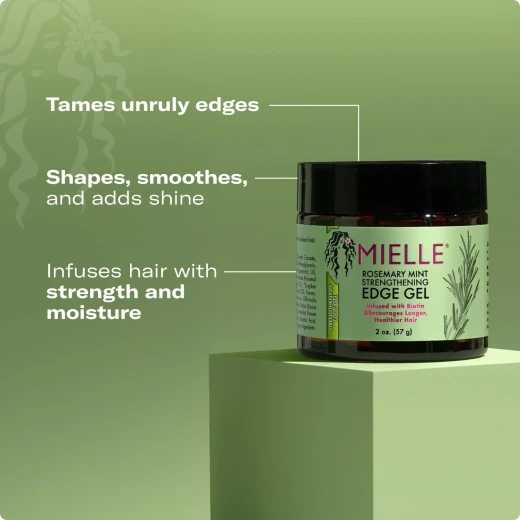 Mielle Organics Rosemary Mint Edge Control Gel, Strong Hold, 2 Fl Oz - Mielle Organics - Image 5